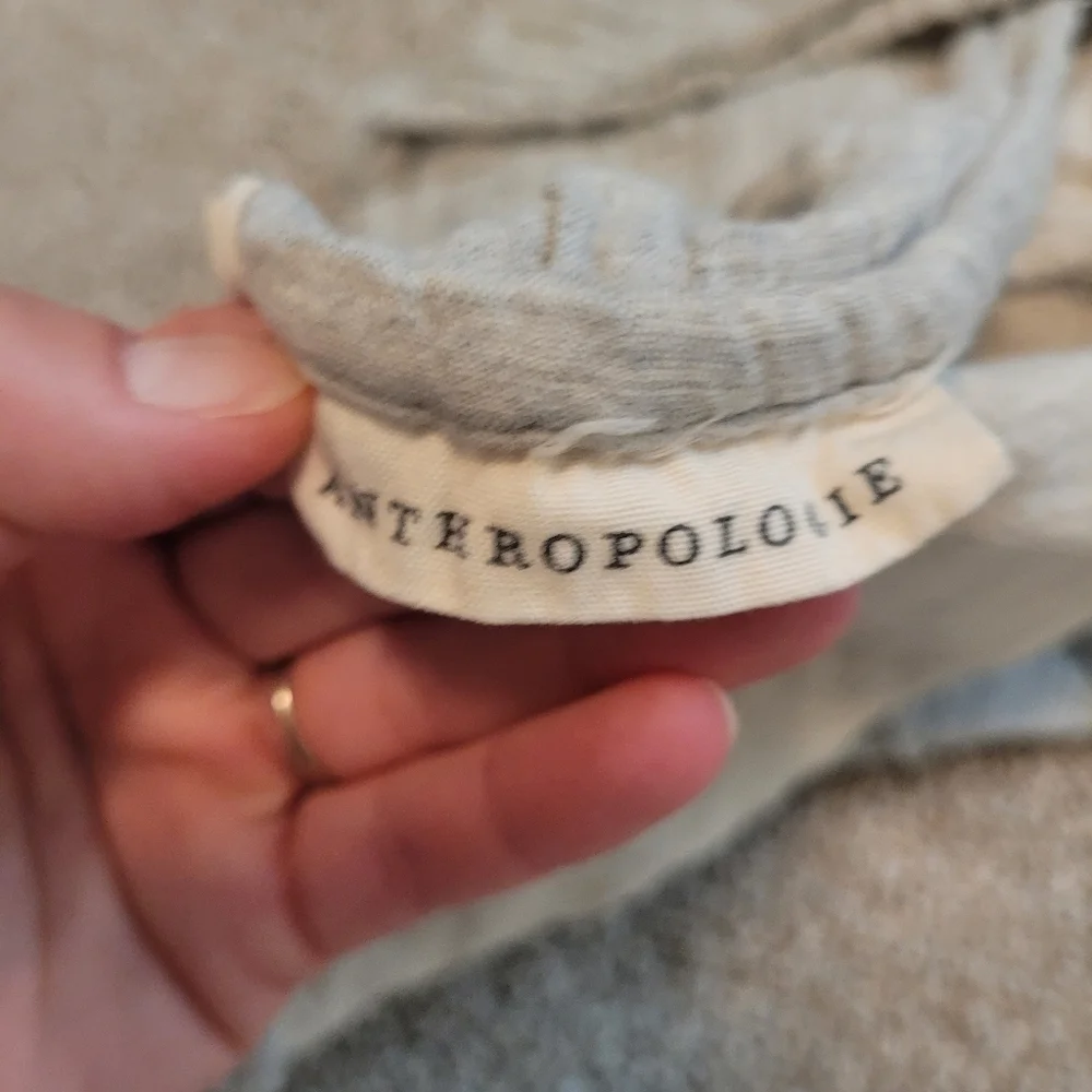 Anthropologie Textured Cheveron Grey Sham